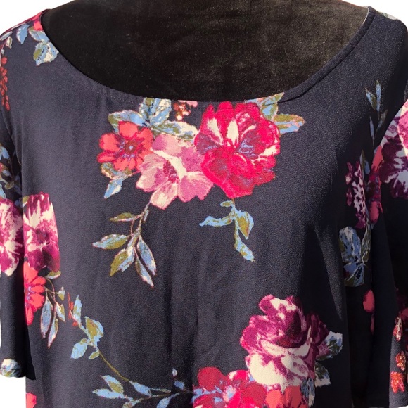 Rue 21 Navy Blue Floral Dress size X-Large - Picture 8 of 10